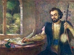 Սայաթ Նովա, կտավ, հեղինակ՝ Հրաչյա Ռուխկյան